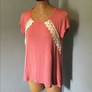 💋Lace up back softest high-low‎ shirt💋